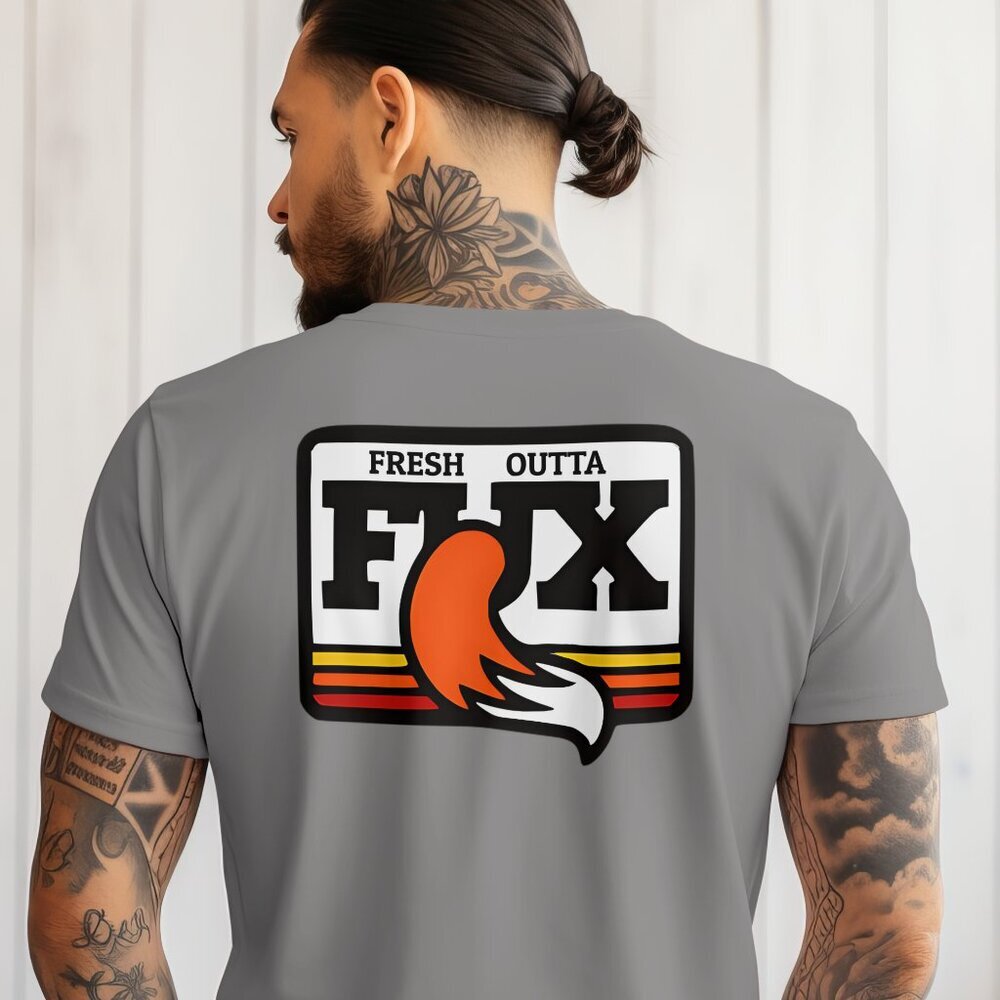 Fresh Outta Fux Men’s Funny Humorous T-shirt Gray 100% Cotton